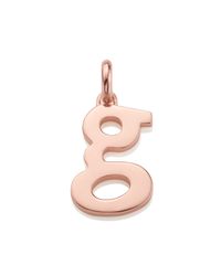 Monica Vinader | Pink Alphabet Pendant G | Lyst