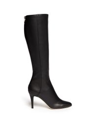 Jimmy Choo | Black 'grand' Grainy Calf Leather Boots | Lyst
