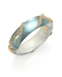 Alexis Bittar | Blue Jardin Mystere Lucite & Crystal Bangle Bracelet | Lyst