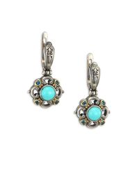 Konstantino | Hermione Turquoise, London Blue Topaz, 18k Yellow Gold & Sterling Silver Small Drop Earrings | Lyst