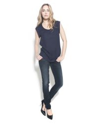 3.1 Phillip Lim | Blue Silk Muscle Tee | Lyst
