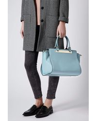 Lyst - Topshop Plated Holdall Bag in Blue