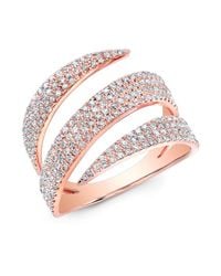 Anne Sisteron - Metallic 14kt Rose Gold Diamond Bandeau Ring - Lyst