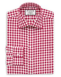 Thomas Pink | Red Alder Check Slim Fit Dress Shirt for Men | Lyst