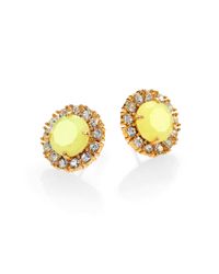 kate spade new york | Yellow Secret Garden Stud Earrings | Lyst