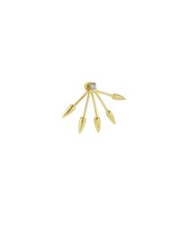 Pamela Love - Metallic Five Spike 10k Gold With Diamond Stud Earring - Lyst