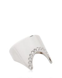 Vita Fede | White Nail Ring With Swarovski Crystals | Lyst