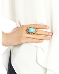 Oscar de la Renta | Blue Resin Coral Branch Ring | Lyst