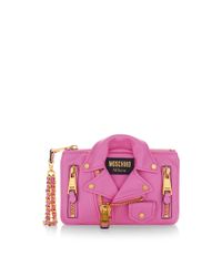 Moschino | Biker Bag Wristlet Pink | Lyst