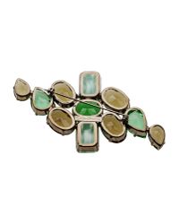 Giorgio Armani Green Brooch