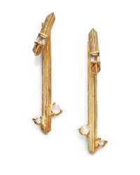 Kelly Wearstler | Metallic Faxon White Topaz & Moonstone Branch Earrings | Lyst