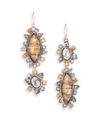 Alexis Bittar | Metallic Elements Desert Jasper & Crystal Reverse Mosaic Drop Earrings | Lyst
