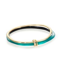 Alexis Bittar | Blue Sport Deco Lucite & Liquid Metal Ringed Bangle Bracelet Set/teal | Lyst