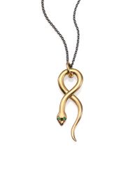 Iam By Ileana Makri | Metallic Tsavorite Stiletto Snake Pendant | Lyst