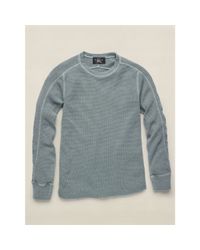 RRL | Gray Waffle-knit Cotton Pullover | Lyst