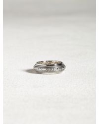John Varvatos | Metallic Sterling Silver Carved Band for Men | Lyst