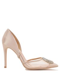 Badgley Mischka | Pink Rylee Embellished D'orsay Evening Shoe | Lyst