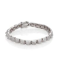 Eddie Borgo | Metallic Pavé Crystal Small Pyramid Bracelet | Lyst