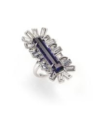 Alexis Bittar | Blue Miss Havisham Crystal Matrix Baguette Cocktail Ring | Lyst