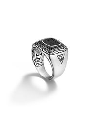 John Hardy | Black Square Ring for Men | Lyst