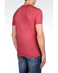 Armani Jeans | Red Print T-shirt for Men | Lyst