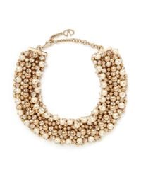 Valentino | Metallic Pearl Crystal Cluster Choker Necklace | Lyst