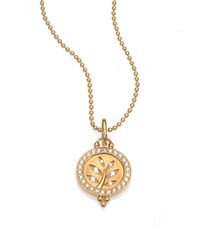 Temple St. Clair | Metallic Tree Of Life Diamond & 18k Yellow Gold Halo Enhancer | Lyst