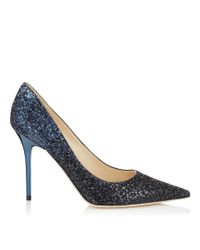Jimmy Choo | Blue Memento Helena 110 Glitter Pumps | Lyst