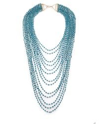 Iam By Ileana Makri | Blue Turquoise Bead Draped Multi-strand Necklace | Lyst