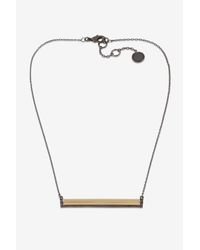 French Connection | Metallic Rose Gold Epoxy Necklace | Lyst