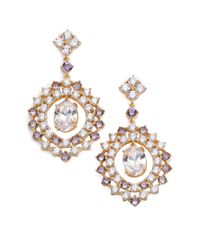 Adriana Orsini | Metallic Sweet Embrace Nested Oval Drop Earrings | Lyst