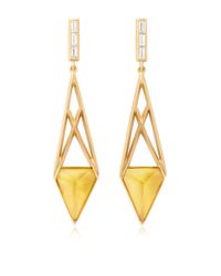 Monique Péan | Metallic Citrine and White Diamond Open Cage Earrings | Lyst