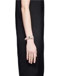 Alexander McQueen | Pink Chain And Skull Snakeskin Bracelet | Lyst