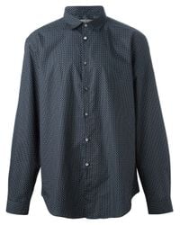 John Varvatos | Blue Long-sleeved Cotton Shirt for Men | Lyst