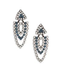 DANNIJO | Metallic Curtis Crystal Draped Fringe Earrings | Lyst