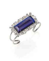 Alexis Bittar | Blue Miss Havisham Crystal Matrix Baguette Cuff Bracelet | Lyst