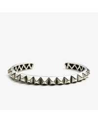 Eddie Borgo - Metallic Large Pyramid Cuff Oxidized Silver - Lyst