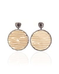 Kimberly Mcdonald - Natural Diamond Slice And Irregular Diamond Earrings - Lyst