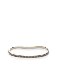 Fallon | Metallic Rhodiumplated Crystal Pave Palm Cuff Bracelet | Lyst
