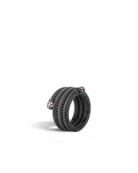 John Hardy | Classic Chain Coil Ring With Pink Sapphire | Lyst