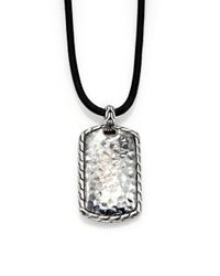 John Hardy | Metallic Hammered Dogtag Necklace for Men | Lyst