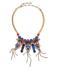 Erickson Beamon | Metallic Velvet Underground Crystal Bib Necklace | Lyst