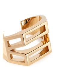 Chloé | Metallic 'bianca' Geometric Cutout Cuff | Lyst