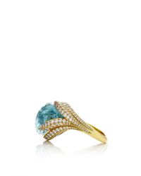 Nicholas Varney | Multicolor One Of A Kind Aquamarine And Diamond Conch Pearl Ring | Lyst
