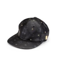 MCM | Black Visetos Logo Cap for Men | Lyst