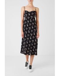 Opening Ceremony - Black Floral Printed Dress - Lyst