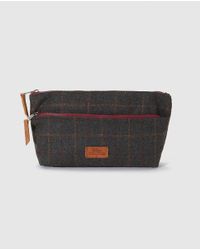 El Corte Inglés Wo Green Checked Toiletry Bag