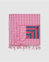 El Corte Inglés Pink Striped Cotton Sarong