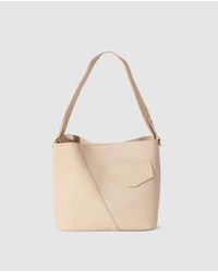 El Corte Inglés Natural Small Nude Hobo Bag With Fastener