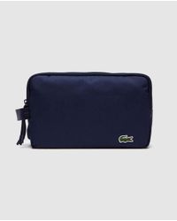 Lacoste Blue Toiletry Bag With Two Compartments And Zips for men